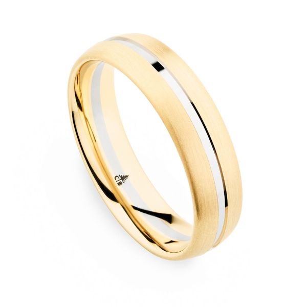 274435 Christian Bauer 18 Karat Two Tone Wedding Ring Band TQ Diamonds