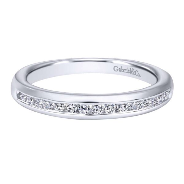Gabriel 14 Karat Contemporary Wedding Band WB10793W44JJ TQ Diamonds