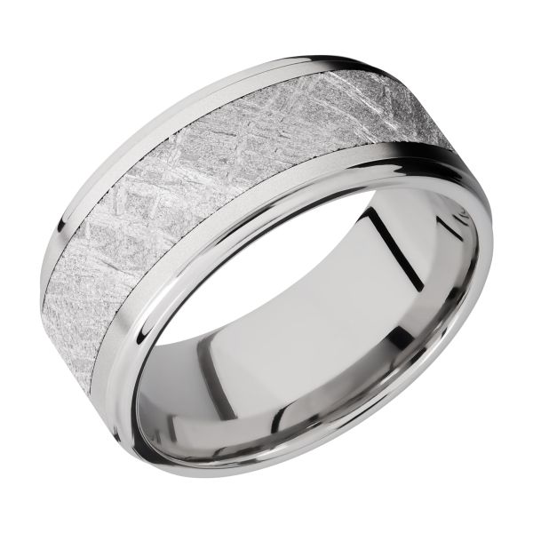 Lashbrook CC10FGE16 METEORITE Cobalt Chrome Wedding Ring or Band TQ Diamonds