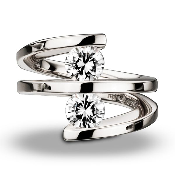 Tension Set Diamond Engagement Rings