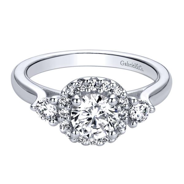 Gabriel - Martine 14 Karat Round Halo Engagement Ring