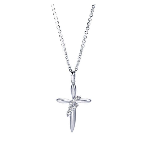 Gabriel Fashion Silver Faith Cross Necklace NK3283SV5JJ | TQ Diamonds Gabriel Fashion Silver Faith Cross Necklace NK3283SV5JJ | TQ Diamonds