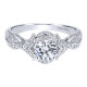 Gabriel 14 Karat Victorian Engagement Ring ER911904R2W44JJ