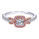 Gabriel 14 Karat Contemporary Engagement Ring ER911733R1T44PS