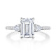 Tacori 269417EC85X6W 18 Karat Dantela 3 Stone Engagement Ring