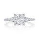 Tacori 269417PR65W 18 Karat Dantela 3 Stone Engagement Ring
