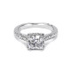 Tacori 18 Karat Dantela Engagement Ring 2620PRSMP