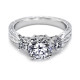 Tacori Platinum Hand Engraved Engagement Ring 10943