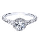 Gabriel 14 Karat Contemporary Engagement Ring ER911885R0W44JJ