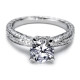Tacori 18 Karat Hand Engraved Solitaire Engagement Ring 10937