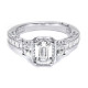 HT2535SM12X Tacori Crescent 18 Karat Engagement Ring