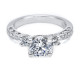 Tacori Platinum Crescent Silhouette Engagement Ring HT2259LG12