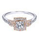 Gabriel 14 Karat Contemporary Engagement Ring ER911594R0T44JJ