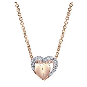 Gabriel Fashion 14 Karat Eternal Love Heart Necklace NK4618K45JJ