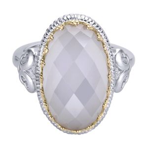 Gabriel Fashion Silver / 18 Karat Two-Tone Roman Ladies' Ring LR6109MYJXW