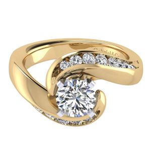 Gabriel 14 Karat Contemporary Engagement Ring ER4309M44JJ