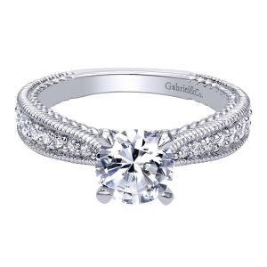 Gabriel 14 Karat Contemporary Engagement Ring ER10115W44JJ