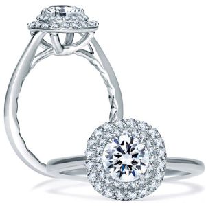 A.JAFFE Platinum Classic Engagement Ring ME1864Q