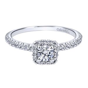 Gabriel 14 Karat Contemporary Engagement Ring ER911727R1W44JJ