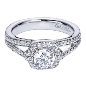 Gabriel 14 Karat Victorian Engagement Ring ER6268W44JJ