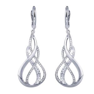Gabriel Fashion 14 Karat Modern Drop Earrings EG11359W45JJ