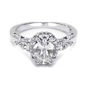 Tacori Dantela Platinum Engagement Ring 2624OVLG