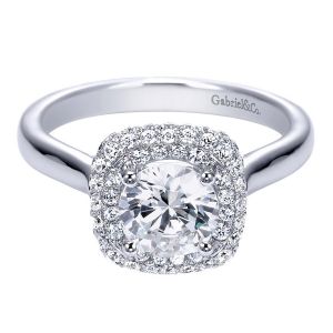 Gabriel 14 Karat Contemporary Engagement Ring ER7820W44JJ