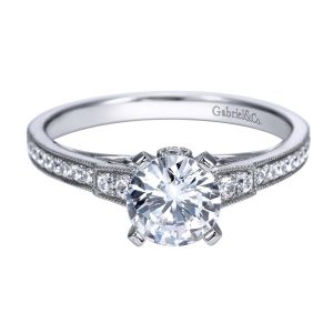 Gabriel 14 Karat Victorian Engagement Ring ER8017W44JJ