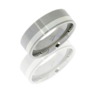 Lashbrook 7F12OC/SS SATIN Titanium Wedding Ring or Band