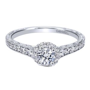 Gabriel 14 Karat Victorian Engagement Ring ER911880R0W44JJ