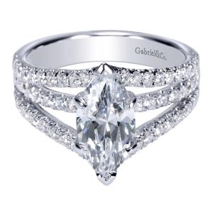 Gabriel 14 Karat Contemporary Engagement Ring ER8902W44JJ