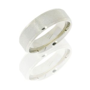 Lashbrook 18KW7B STONE-POLISH Precious Metal Wedding Ring or Band