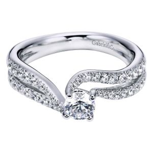 Gabriel 14 Karat Contemporary Engagement Ring ER96115W44JJ