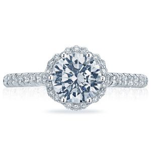 HT2547RD7 Platinum Tacori Classic Crescent Engagement Ring