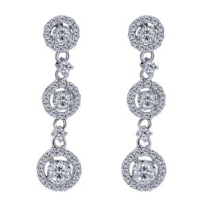 Gabriel Fashion 14 Karat Lusso Diamond Drop Earrings EG9759W44JJ