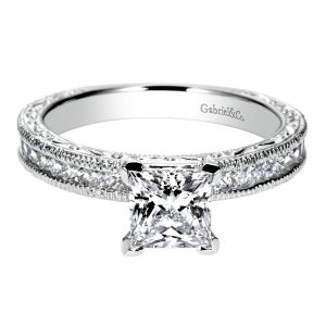 Gabriel 14 Karat Victorian Engagement Ring ER99019W44JJ