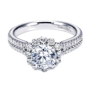 Gabriel 14 Karat Contemporary Engagement Ring ER6710W44JJ