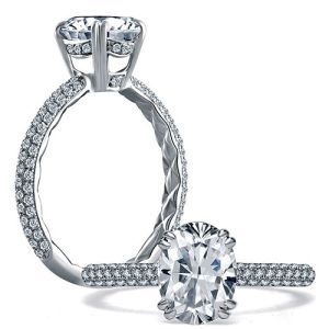 A.JAFFE Platinum Classic Engagement Ring ME1842Q