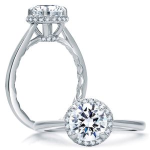 A.JAFFE Platinum Classic Engagement Ring ME1843Q