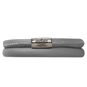 Endless Jewelry Grey Double Bracelet Silver Lock 12103