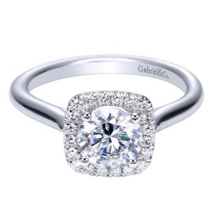 Gabriel 14 Karat Contemporary Engagement Ring ER7819W44JJ