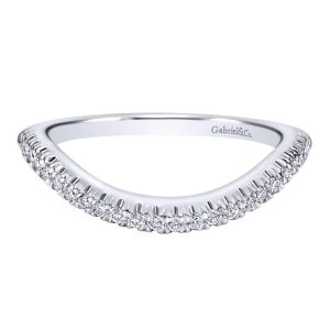 Gabriel 14 Karat Contemporary Wedding Band WB10098W44JJ