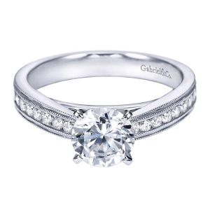 Gabriel 14 Karat Victorian Engagement Ring ER7536W44JJ