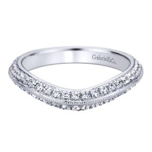 Gabriel 14 Karat Contemporary Wedding Band WB9788W44JJ