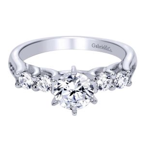Gabriel 14 Karat Contemporary Engagement Ring ER3744W44JJ