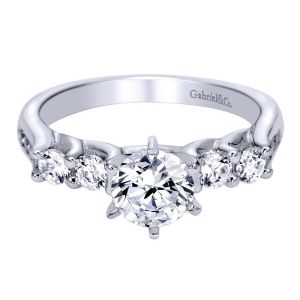 Gabriel 14 Karat Contemporary Engagement Ring ER3744W44JJ