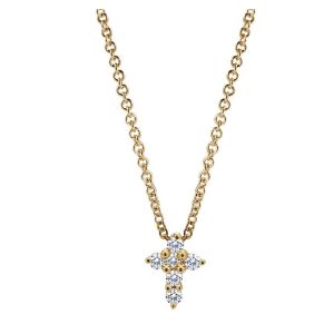 Gabriel Fashion 14 Karat Faith Cross Necklace NK1370Y44JJ