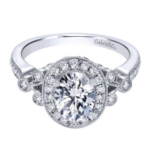 Gabriel 14 Karat Victorian Engagement Ring ER7739W44JJ