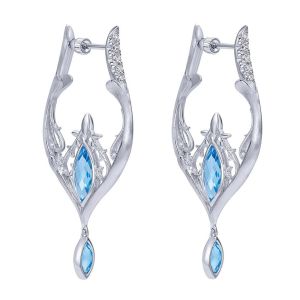 Gabriel Fashion Silver Hoops Hoop Earrings EG12028SV5BT