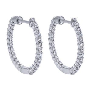 Gabriel Fashion 14 Karat Hoops Hoop Earrings EG10861W45JJ
